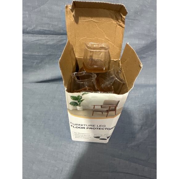 20 Pcs Silicone Chair Leg Protectors for Hardwood Floors- Square, Clear - Picture 5 of 5